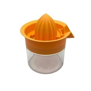 Vintage Gemco Clear Glass Citrus Orange Lemon Juicer Hand Press Reamer Retro